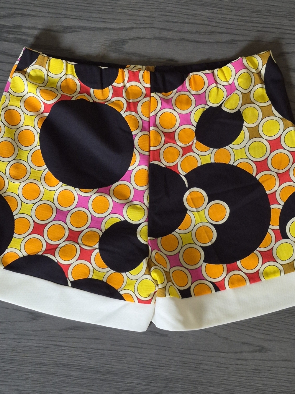 Vintage Authentic 1960's Psychedelic Mod Canadian Union made high rise Shorts